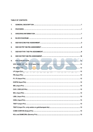 SSD1881T2R datasheet - 2.7-5.5V MLA row (common) driver