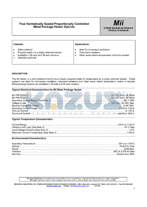 2032 datasheet - 28 and 48W true hermetically sealed proportionally controlled metal package heater hybrid