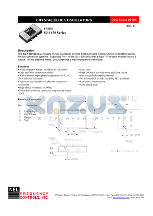 SJA143A datasheet - 3.3 V, +/-20 ppm, CMOS crystal clock oscillator