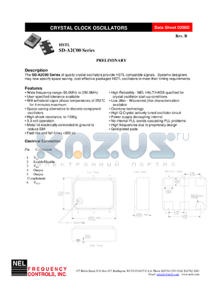 SD2C09 datasheet - 5 V, customer specific, HSTL crystal clock oscillator