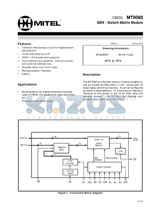 MT90737AM datasheet - DS3/DS1 MUX/DEMUX (M13). For single-board M13 multiplexer