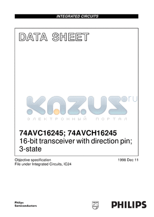 74AVCH16245DGG datasheet - 3.6 V, 16-bit transceiver