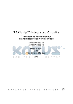 AM7968-125V/BXA datasheet - Transparent asynchronous transmitter/receiver interface, 125 MHz