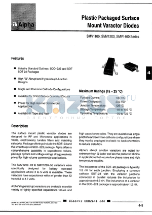SMV1201-97 datasheet - Varactor diode