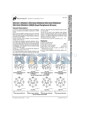 DS1631H/883 datasheet - CMOS Dual Peripheral Driver