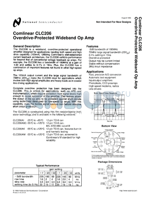 CLC206A8AC datasheet - Overdrive- Protected Wideband