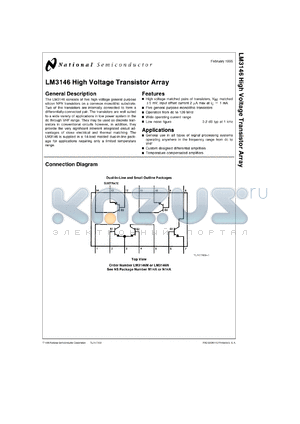 LM3146MX datasheet - High Voltage Transistor Array