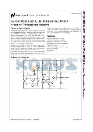 LM335AMWC datasheet - Precision Temperature Sensor