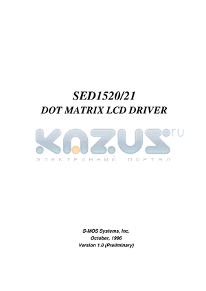 SED1521FAA datasheet - Dot matrix LCD driver