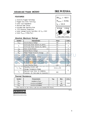 IRLI510A datasheet - Power MOSFET