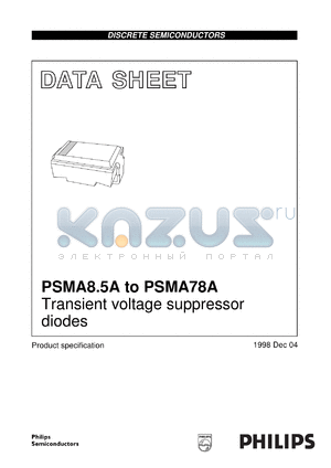 PSMA36A datasheet - Transient voltage suppressor diode. Reverse stand-off voltage 36 V.