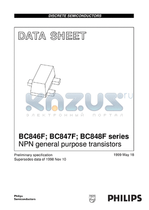 BC848CF datasheet - NPN general purpose transistor.