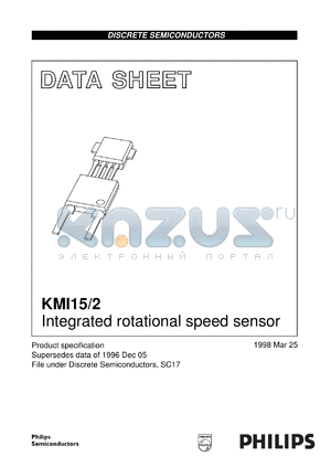 KMI15/2 datasheet - Integrated rotational speed sensor.