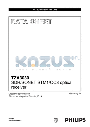 TZA3024T datasheet - SDH/SONET STM4/OC12 postamplifier.