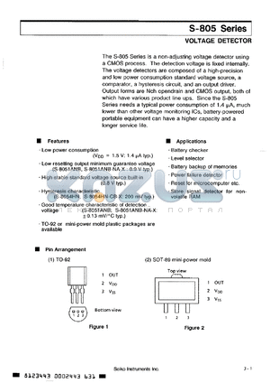 S-8054HN-CD-X datasheet - Voltage detector, 3.8 to 4.2
