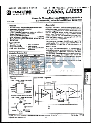 LM555N datasheet - Timer for timing delays and oscillator applications