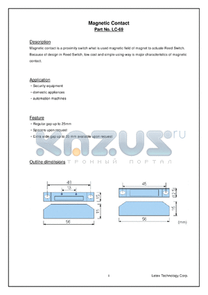 LC-69 datasheet - Magnetic contact.