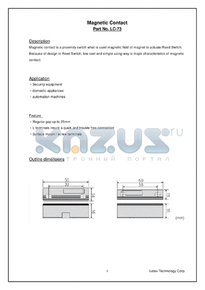 LC-73 datasheet - Magnetic contact.