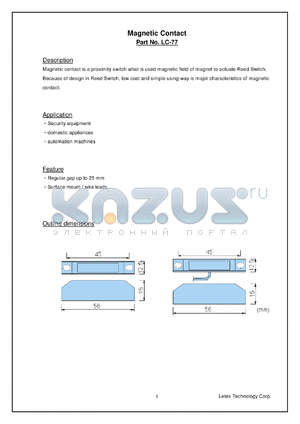 LC-77 datasheet - Magnetic contact.