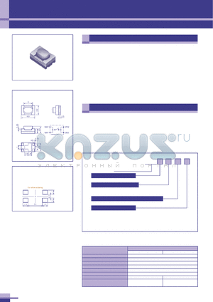 LS8J2M datasheet - Surface mountable switch. Thickness 2.5mm. Operating force 1.77N. Bulk packing.