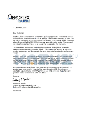 UT1553/RTMP-GCA datasheet - Remote terminal multi-protocol. Flow mil-temp. Lead finish solder.