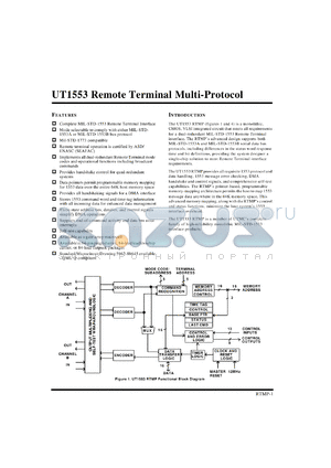 UT1553RTMP datasheet - Remote terminal multi-protocol.