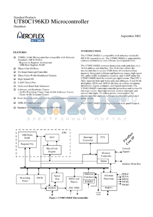 5962-9858302QXA datasheet - 16-bit microcontroller: SMD. Total dose none. Class Q. Lead finish solder.