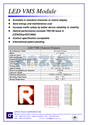 TP2136 datasheet - LED VMS module