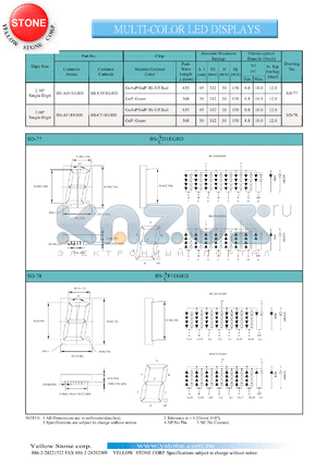 BS-CF1EGRD datasheet - Fi-eff red./green, cathode,  single-digit, multi-color LED display