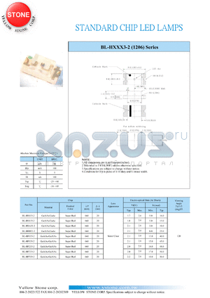 BL-HS033-2 datasheet - Super red, 30 mA, standard chip LED lamp