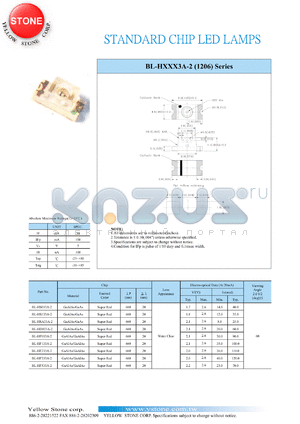 BL-HF233A-2 datasheet - Super red, 30 mA, standard chip LED lamp