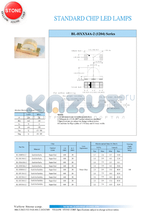 BL-HS134A-2 datasheet - Super red, 30 mA, standard chip LED lamp