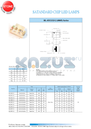 BL-HF535-2 datasheet - Super red, 30 mA, standard chip LED lamp