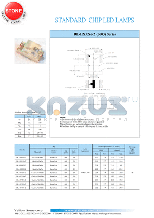 BL-HS136-2 datasheet - Super red, 30 mA, standard chip LED lamp