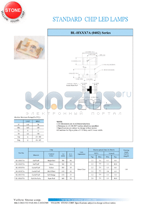 BL-HH037A datasheet - Bright red, 30 mA, standard chip LED lamp