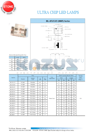 BL-HUB35 datasheet - Ultra red, 30 mA, ultra chip LED lamp