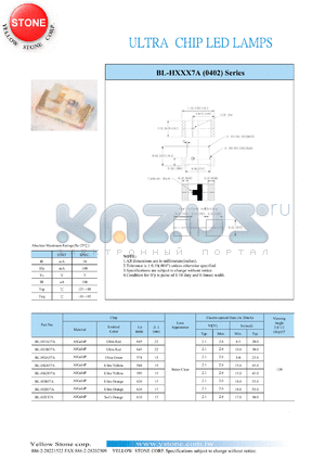 BL-HUA37A datasheet - Ultra red, 30 mA, ultra chip LED lamp