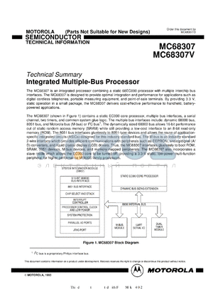 MC68307G57BDE datasheet - Integrated Multiple-Bus Processor