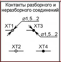 Разъемное соединение на схеме обозначение