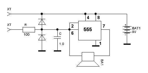 Схема детектора или индикатора короткозамкнутых витков